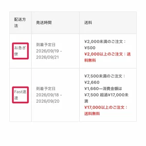shein置き配 配送情報ページに置き配の項目がない